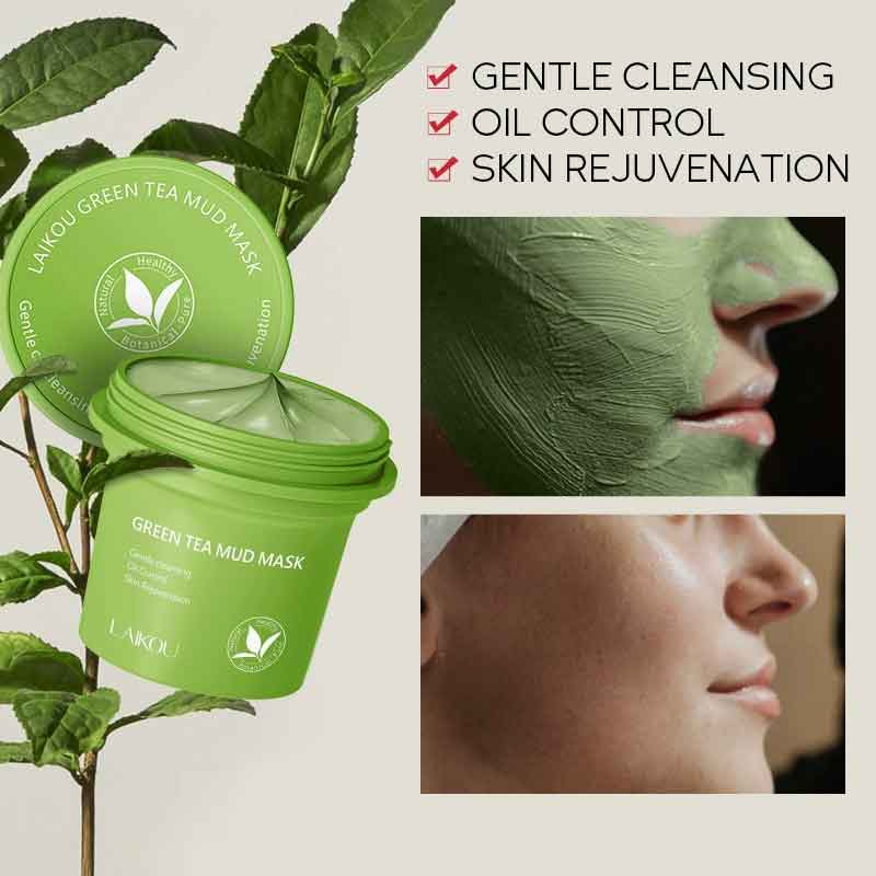 Mud Mask Kaolin - الشاي الأخضر قناع الطين التطهير ترطيب
