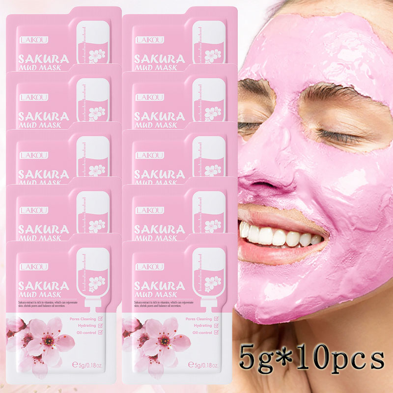 Mud Mask Kaolin - 10 قطع من حقيبة قناع الطين