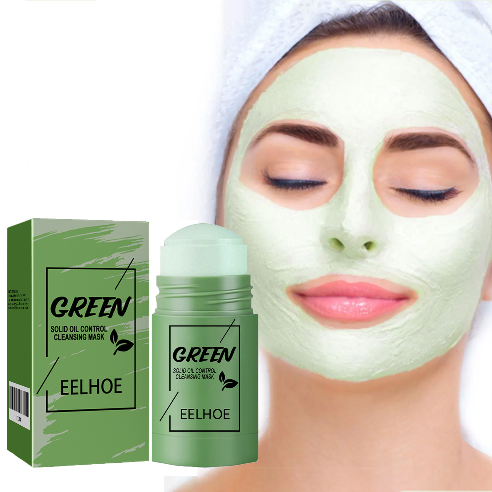 Mud Mask Kaolin - الشاي الأخضر التطهير الصلبة قناع الوجه