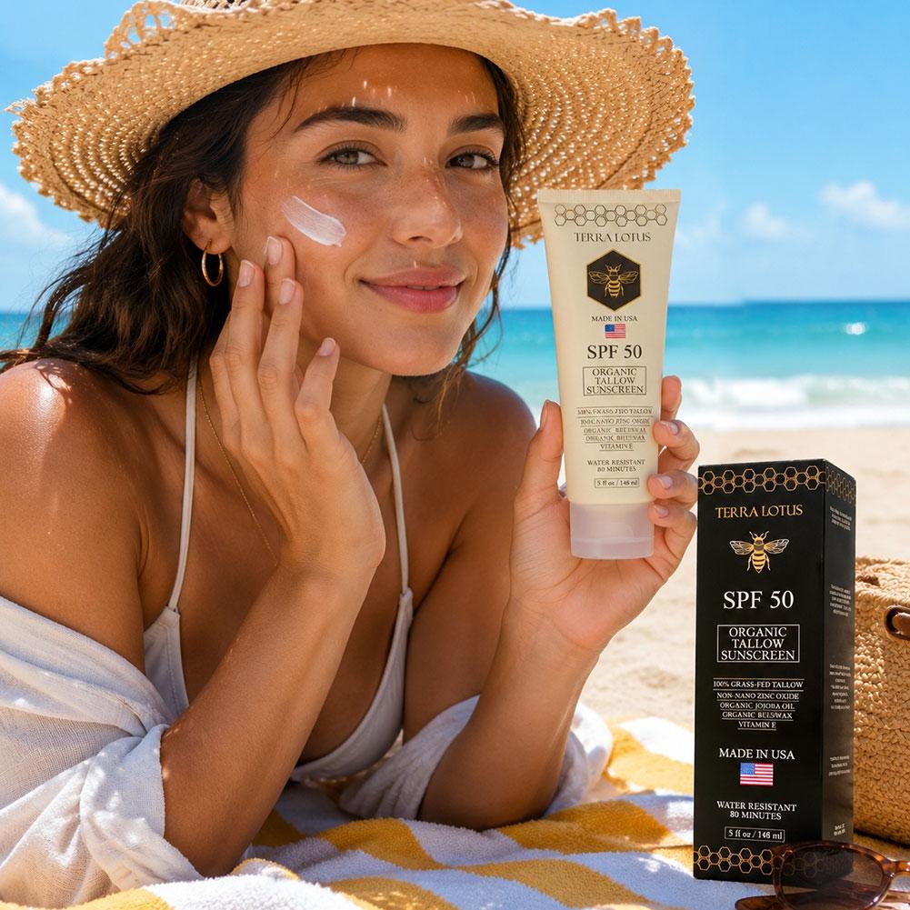 واقي شمس تيرا لوتس SPF50 عضوي  - مراجعة Physical Sunscreen Mineral وسعره